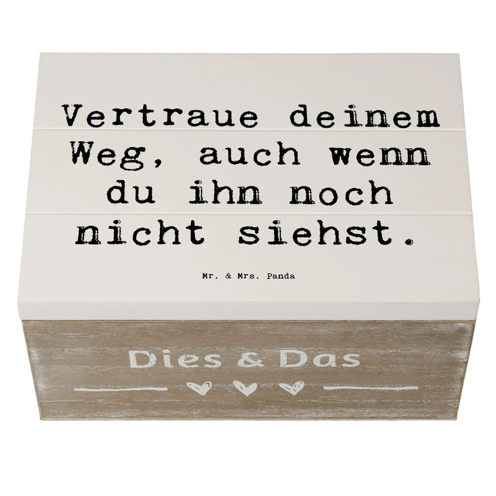 Wooden chest Saying Vertraue deinem Weg, auch wenn du ihn noch nicht siehst. Erinnerungsbox, Kiste, Truhe, Schatulle, Geschenkdose, Aufbewahrungsbox, Holzkiste, Schatzkiste, Erinnerungskiste, Geschenkbox, XXL, Dekokiste