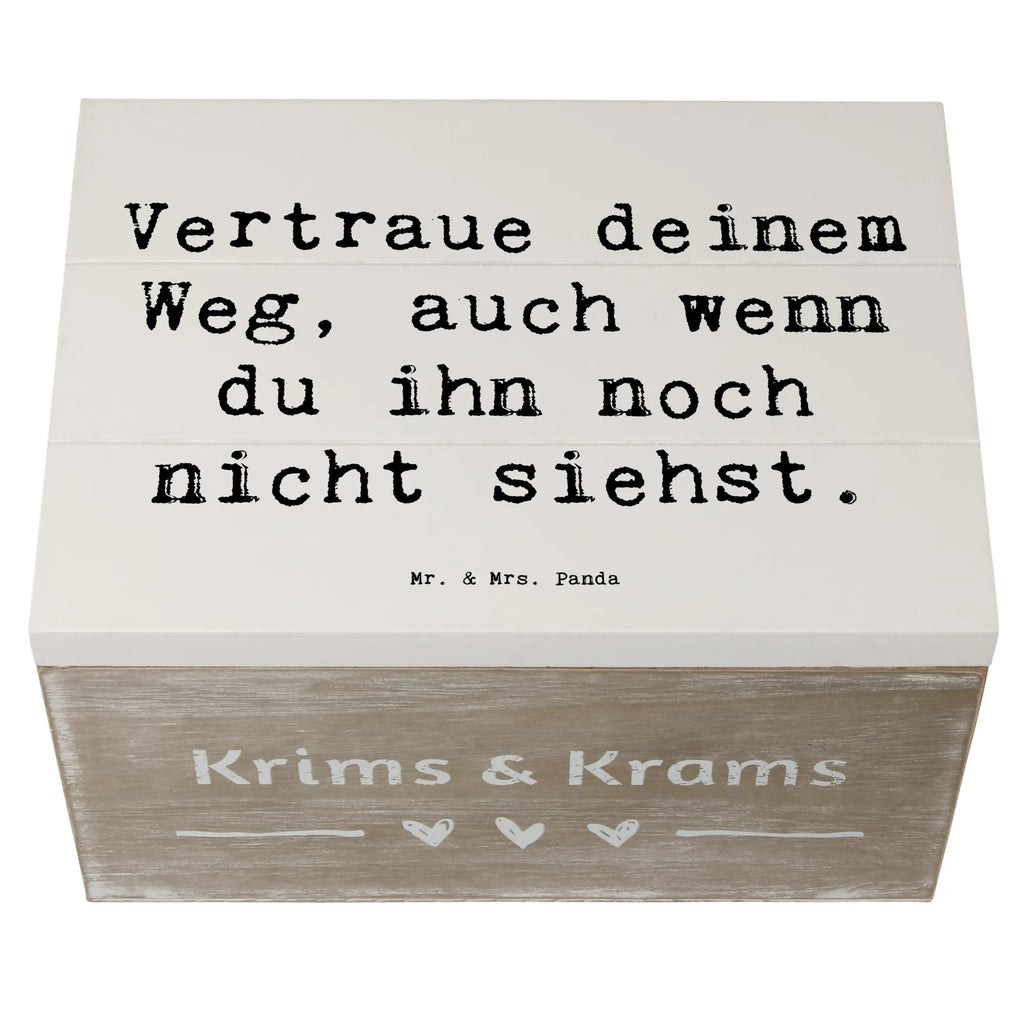 Wooden chest Saying Vertraue deinem Weg, auch wenn du ihn noch nicht siehst. Erinnerungsbox, Kiste, Truhe, Schatulle, Geschenkdose, Aufbewahrungsbox, Holzkiste, Schatzkiste, Erinnerungskiste, Geschenkbox, XXL, Dekokiste