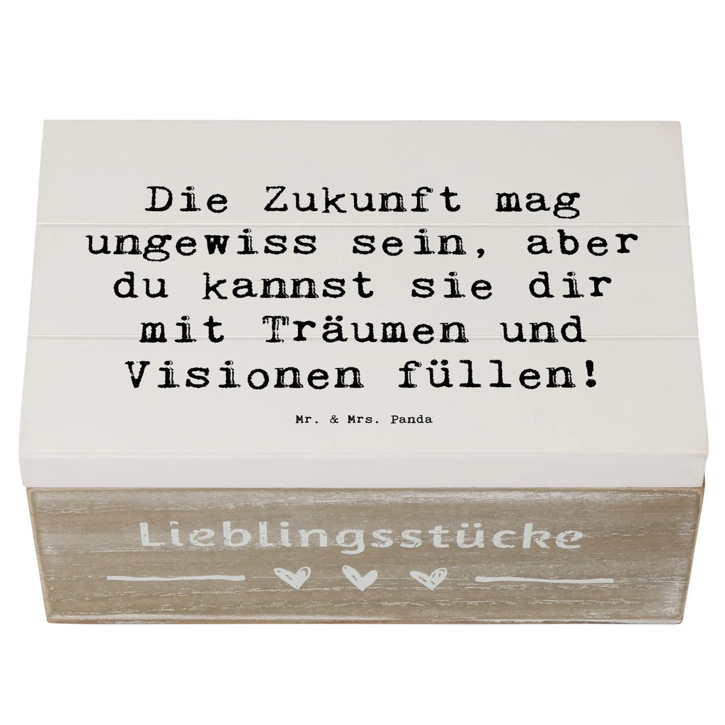 Holzkiste Spruch Zukunftsplanung Ungewissheit annehmen Erinnerungskiste, Schatulle, XXL, Aufbewahrungsbox, Erinnerungsbox, Holzkiste, Schatzkiste, Geschenkdose, Truhe, Kiste, Geschenkbox, Dekokiste