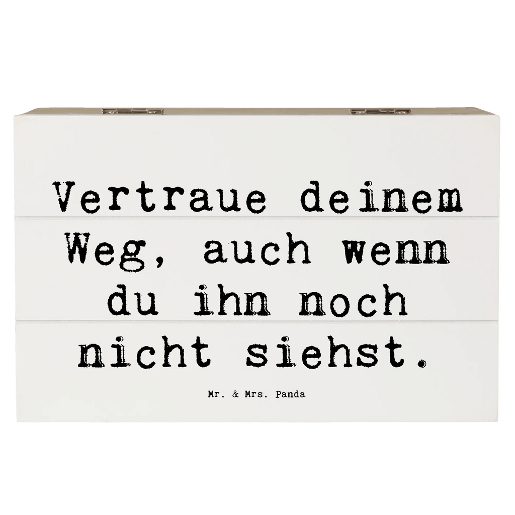 Wooden chest Saying Vertraue deinem Weg, auch wenn du ihn noch nicht siehst. Erinnerungsbox, Kiste, Truhe, Schatulle, Geschenkdose, Aufbewahrungsbox, Holzkiste, Schatzkiste, Erinnerungskiste, Geschenkbox, XXL, Dekokiste