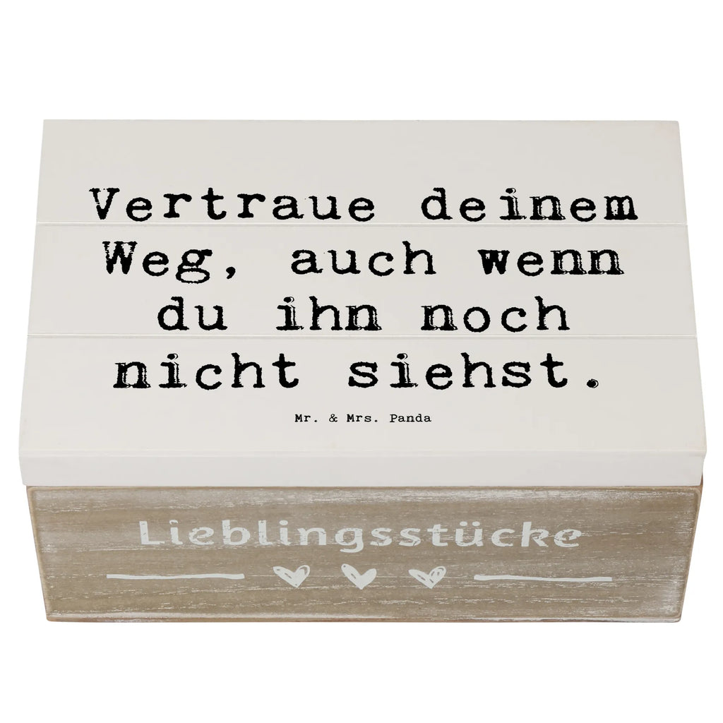 Wooden chest Saying Vertraue deinem Weg, auch wenn du ihn noch nicht siehst. Erinnerungsbox, Kiste, Truhe, Schatulle, Geschenkdose, Aufbewahrungsbox, Holzkiste, Schatzkiste, Erinnerungskiste, Geschenkbox, XXL, Dekokiste