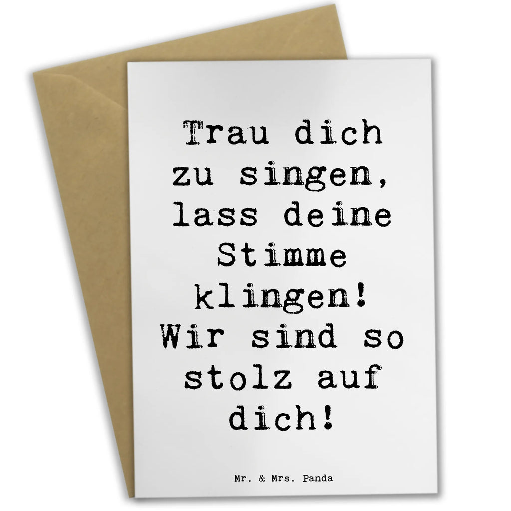 Greetings card Saying Trau dich zu singen, lass deine Stimme klingen! Wir sind so stolz auf dich! Geburtstagskarte, Grußkarte, Karte, Einladungskarte, Hochzeitskarte, Glückwunschkarte, Ansichtskarten, Klappkarte