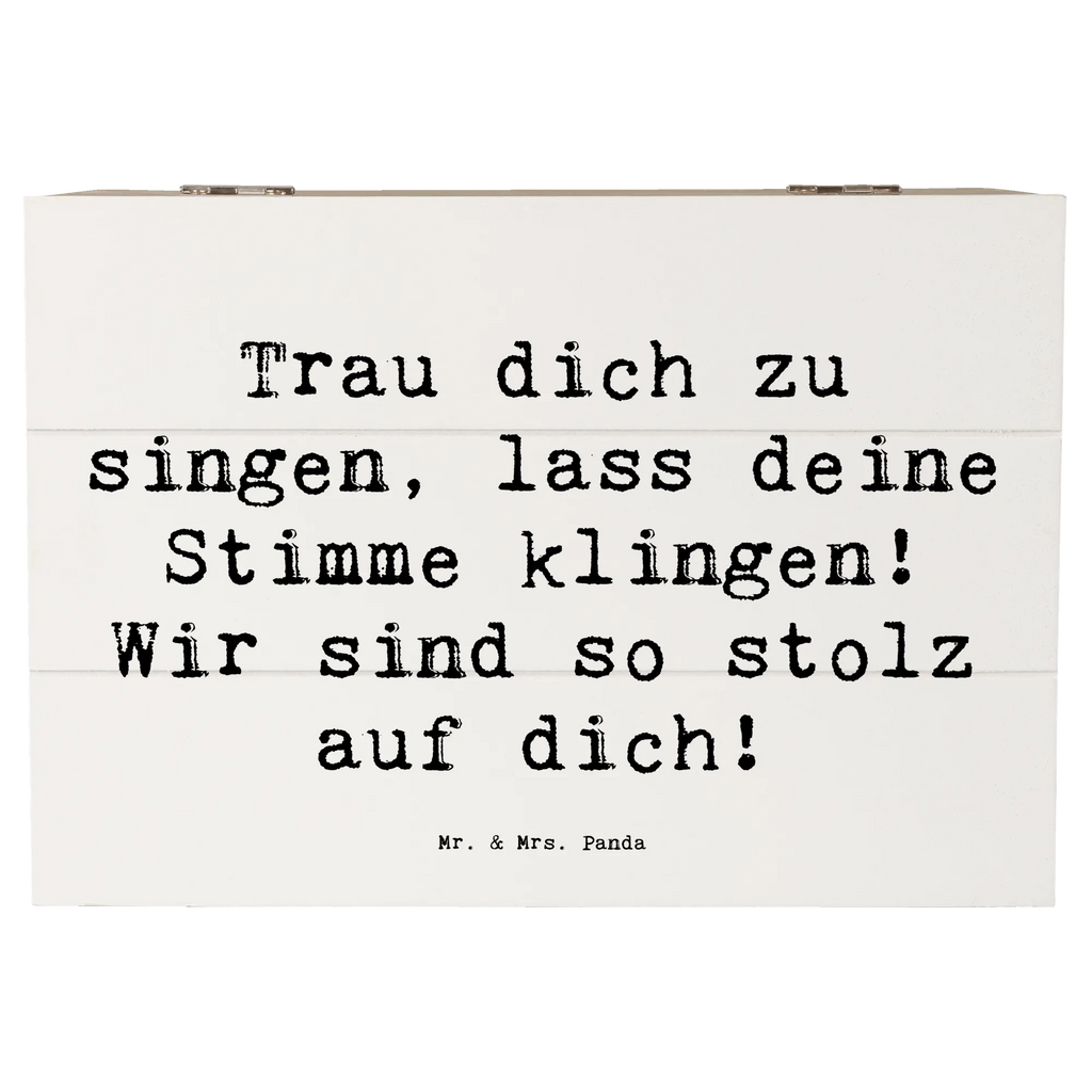 Wooden chest Saying Trau dich zu singen, lass deine Stimme klingen! Wir sind so stolz auf dich! Erinnerungsbox, Kiste, Erinnerungskiste, Geschenkdose, Holzkiste, XXL, Schatzkiste, Truhe, Schatulle, Geschenkbox, Dekokiste, Aufbewahrungsbox