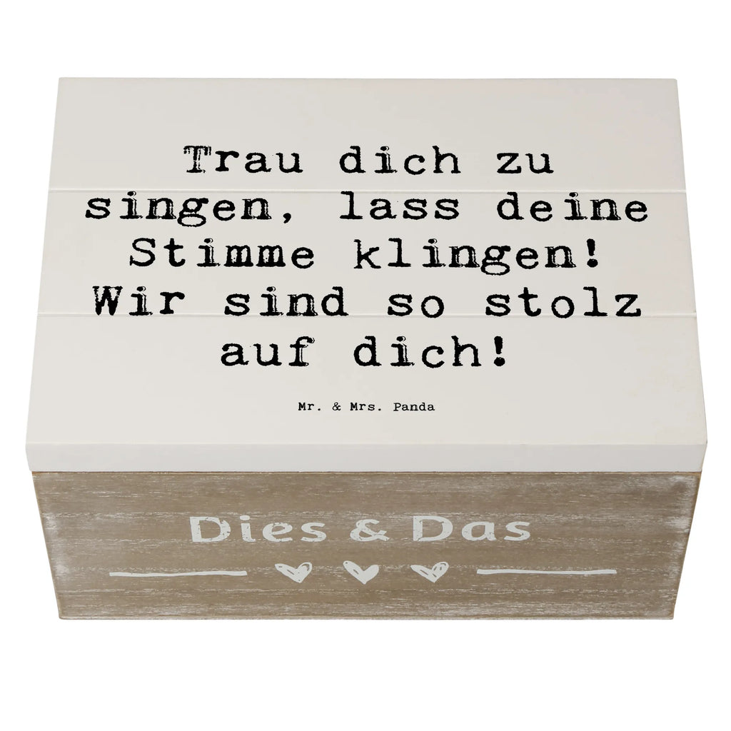 Wooden chest Saying Trau dich zu singen, lass deine Stimme klingen! Wir sind so stolz auf dich! Erinnerungsbox, Kiste, Erinnerungskiste, Geschenkdose, Holzkiste, XXL, Schatzkiste, Truhe, Schatulle, Geschenkbox, Dekokiste, Aufbewahrungsbox