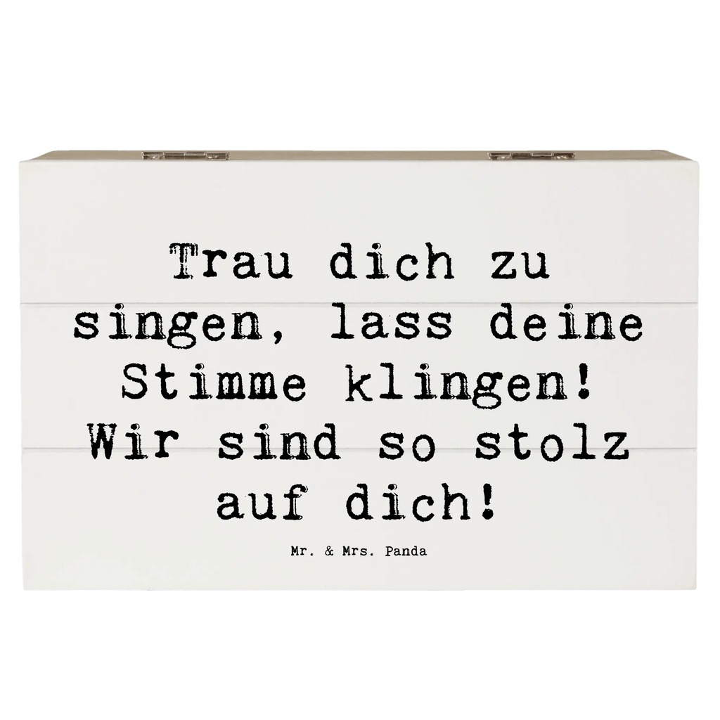 Wooden chest Saying Trau dich zu singen, lass deine Stimme klingen! Wir sind so stolz auf dich! Erinnerungsbox, Kiste, Erinnerungskiste, Geschenkdose, Holzkiste, XXL, Schatzkiste, Truhe, Schatulle, Geschenkbox, Dekokiste, Aufbewahrungsbox