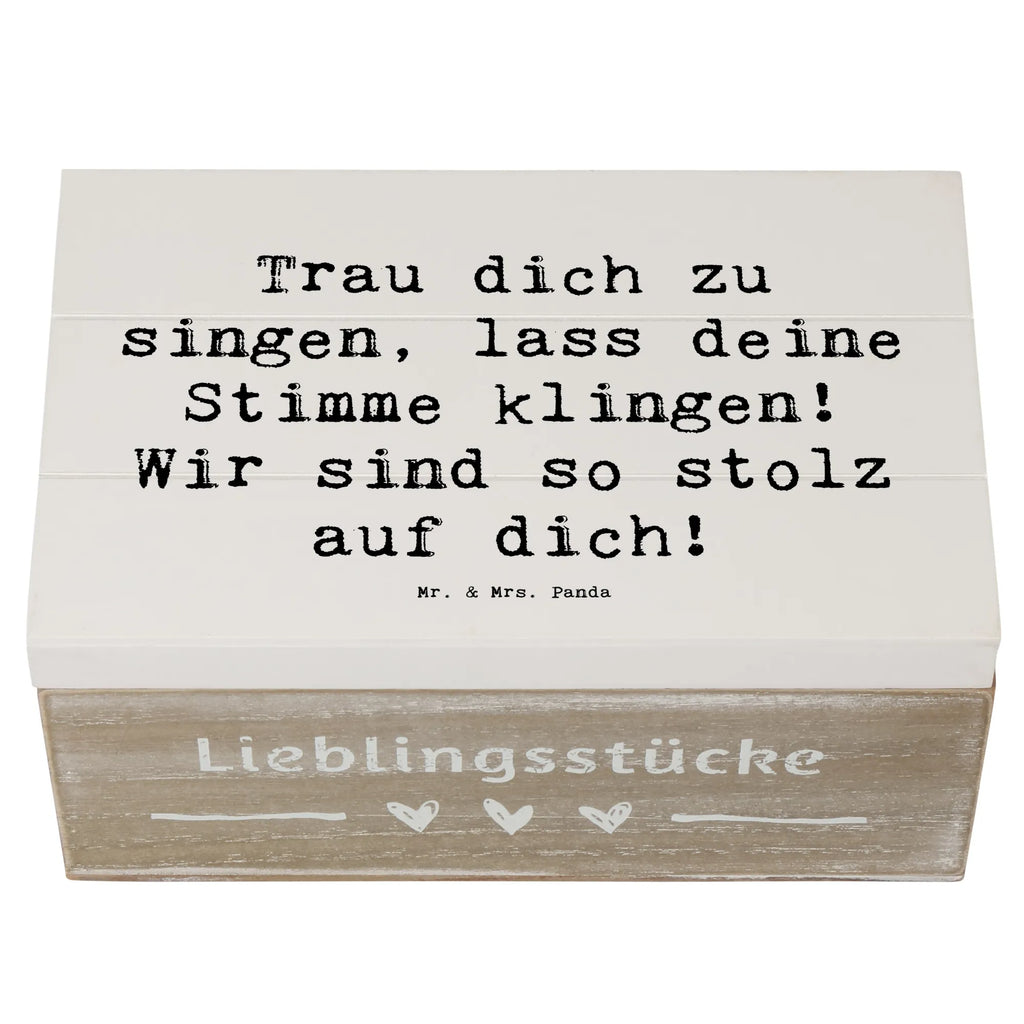 Wooden chest Saying Trau dich zu singen, lass deine Stimme klingen! Wir sind so stolz auf dich! Erinnerungsbox, Kiste, Erinnerungskiste, Geschenkdose, Holzkiste, XXL, Schatzkiste, Truhe, Schatulle, Geschenkbox, Dekokiste, Aufbewahrungsbox