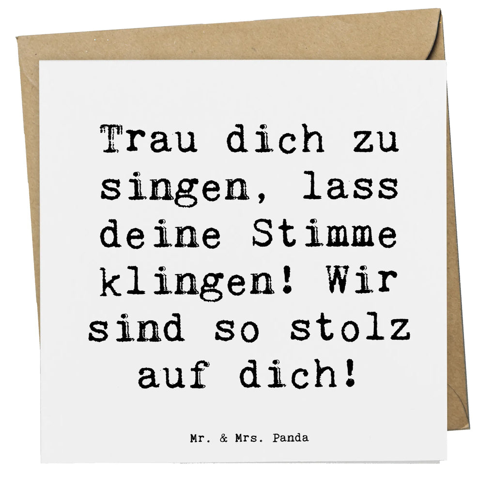 Deluxe Card Saying Trau dich zu singen, lass deine Stimme klingen! Wir sind so stolz auf dich! Hochzeitskarte, Hochwertige Klappkarte, Geburtstagskarte, Karte, Klappkarte, Einladungskarte, Glückwunschkarte, Hochwertige Grußkarte, Grußkarte