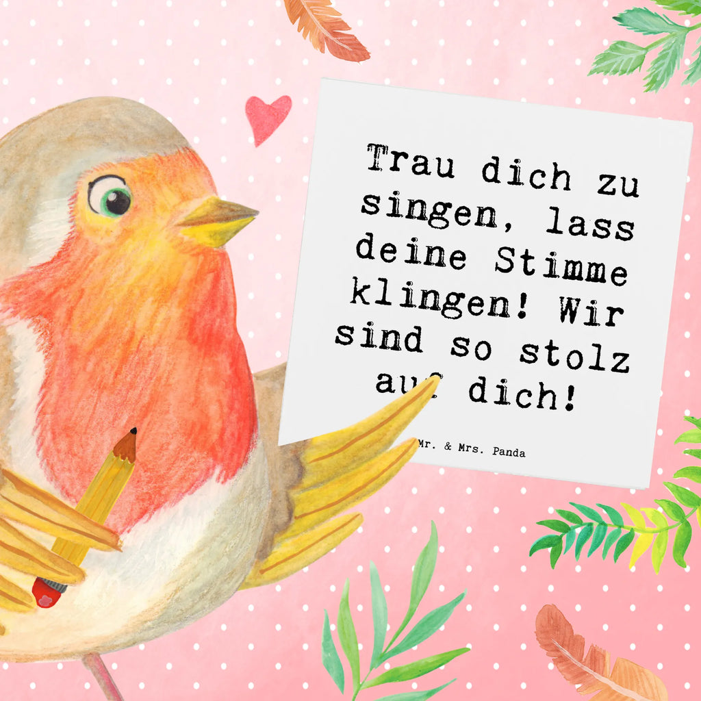 Deluxe Card Saying Trau dich zu singen, lass deine Stimme klingen! Wir sind so stolz auf dich! Hochzeitskarte, Hochwertige Klappkarte, Geburtstagskarte, Karte, Klappkarte, Einladungskarte, Glückwunschkarte, Hochwertige Grußkarte, Grußkarte
