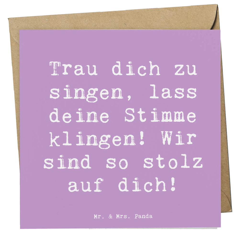 Deluxe Card Saying Trau dich zu singen, lass deine Stimme klingen! Wir sind so stolz auf dich! Hochzeitskarte, Hochwertige Klappkarte, Geburtstagskarte, Karte, Klappkarte, Einladungskarte, Glückwunschkarte, Hochwertige Grußkarte, Grußkarte