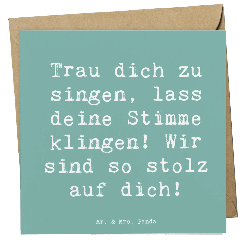 Deluxe Card Saying Trau dich zu singen, lass deine Stimme klingen! Wir sind so stolz auf dich! Hochzeitskarte, Hochwertige Klappkarte, Geburtstagskarte, Karte, Klappkarte, Einladungskarte, Glückwunschkarte, Hochwertige Grußkarte, Grußkarte