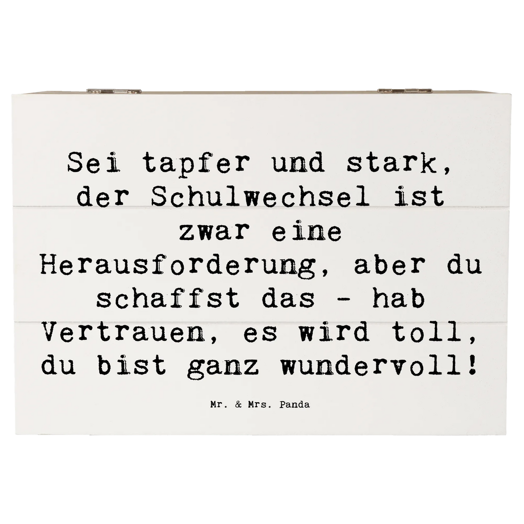 Wooden chest Saying Sei tapfer und stark, der Schulwechsel ist zwar eine Herausforderung, aber du schaffst das - hab Vertrauen, es wird toll, du bist ganz wundervoll! Schatulle, Geschenkbox, Erinnerungsbox, XXL, Kiste, Erinnerungskiste, Truhe, Schatzkiste, Geschenkdose, Aufbewahrungsbox, Holzkiste, Dekokiste