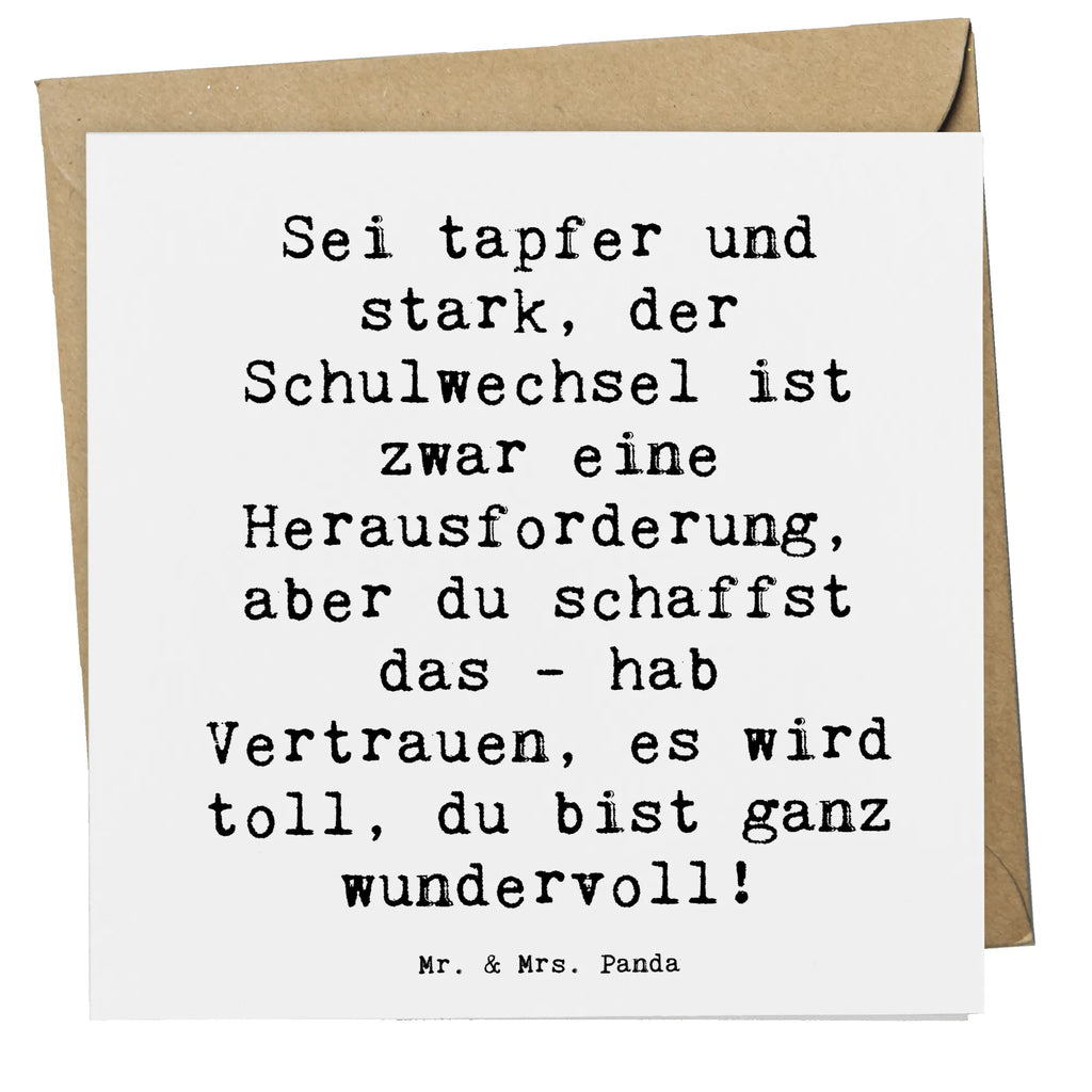 Deluxe Karte Spruch Einen Schulwechsel bewältigen Hochwertige Grußkarte, Karte, Hochwertige Klappkarte, Einladungskarte, Hochzeitskarte, Klappkarte, Glückwunschkarte, Grußkarte, Geburtstagskarte, sprüche, zitate, spruch kollektion, inspiration, motivation, lebensweisheiten, geschenkideen, wanddeko, wohnaccessoires, sprüche sammlung, schöne sprüche, glück, liebe, freude, lächeln, alltag verschönern, nachhaltige geschenke, dekoration, kreativ, einzigartig, shopify, mr and mrs panda
