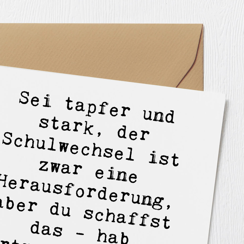 Deluxe Karte Spruch Einen Schulwechsel bewältigen Hochwertige Grußkarte, Karte, Hochwertige Klappkarte, Einladungskarte, Hochzeitskarte, Klappkarte, Glückwunschkarte, Grußkarte, Geburtstagskarte, sprüche, zitate, spruch kollektion, inspiration, motivation, lebensweisheiten, geschenkideen, wanddeko, wohnaccessoires, sprüche sammlung, schöne sprüche, glück, liebe, freude, lächeln, alltag verschönern, nachhaltige geschenke, dekoration, kreativ, einzigartig, shopify, mr and mrs panda