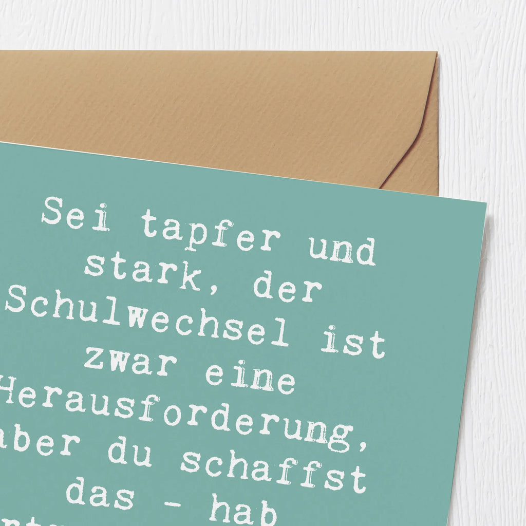 Deluxe Karte Spruch Einen Schulwechsel bewältigen Hochwertige Grußkarte, Karte, Hochwertige Klappkarte, Einladungskarte, Hochzeitskarte, Klappkarte, Glückwunschkarte, Grußkarte, Geburtstagskarte, sprüche, zitate, spruch kollektion, inspiration, motivation, lebensweisheiten, geschenkideen, wanddeko, wohnaccessoires, sprüche sammlung, schöne sprüche, glück, liebe, freude, lächeln, alltag verschönern, nachhaltige geschenke, dekoration, kreativ, einzigartig, shopify, mr and mrs panda