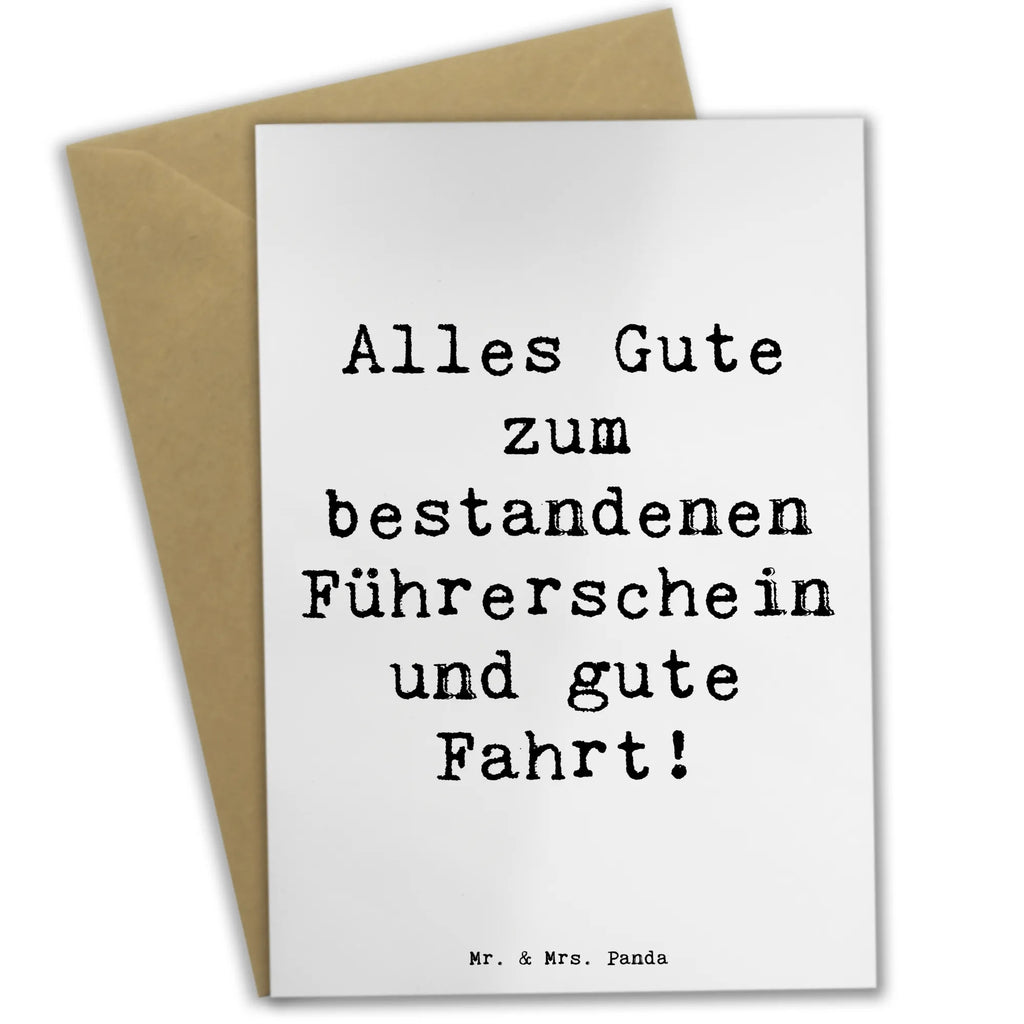 Greetings card Saying Alles Gute zum bestandenen Führerschein und gute Fahrt! Glückwunschkarte, Karte, Grußkarte, Ansichtskarten, Hochzeitskarte, Klappkarte, Einladungskarte, Geburtstagskarte