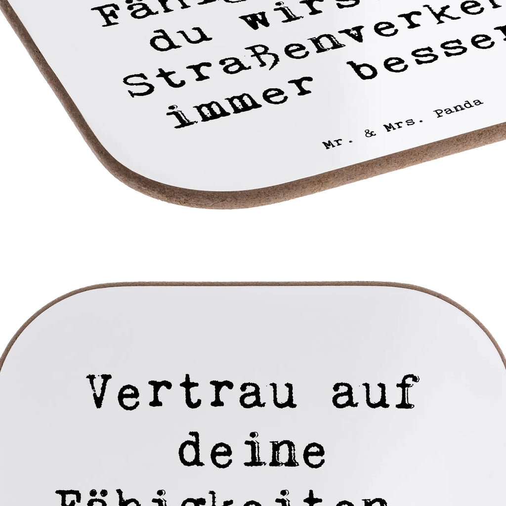 Square coaster Saying Vertrau auf deine Fähigkeiten - du wirst im Straßenverkehr immer besser! Glasuntersetzer, Untersetzer Gläser, Untersetzer, Getränkeuntersetzer, Bierdeckel, Korkuntersetzer, Holzuntersetzer, Untersetzer Design, Untersetzer Holz, Untersetzer aus Holz, Tassen Untersetzer, Untersetzer für Gläser