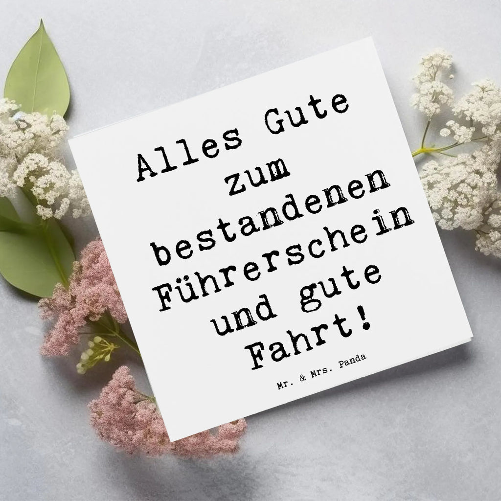 Deluxe Card Saying Alles Gute zum bestandenen Führerschein und gute Fahrt! Glückwunschkarte, doppelkarte, Klappkarte, anlasskarte, faltkarte, Grußkarte, shopify, schöne sprüche, liebe, freude, lebensweisheiten, alltag verschönern, spruch kollektion, geschenkideen, Einzigartig, mr and mrs panda, sprüche, Kreativ, Dekoration, nachhaltige geschenke, zitate, glück, sprüche sammlung, motivation, wanddeko, inspiration, wohnaccessoires, Lächeln