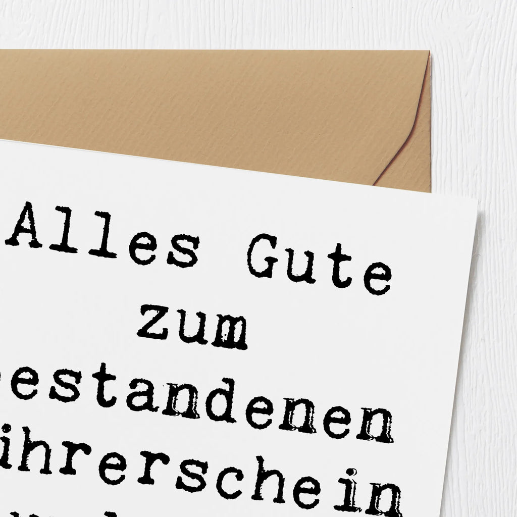 Deluxe Card Saying Alles Gute zum bestandenen Führerschein und gute Fahrt! Glückwunschkarte, doppelkarte, Klappkarte, anlasskarte, faltkarte, Grußkarte, shopify, schöne sprüche, liebe, freude, lebensweisheiten, alltag verschönern, spruch kollektion, geschenkideen, Einzigartig, mr and mrs panda, sprüche, Kreativ, Dekoration, nachhaltige geschenke, zitate, glück, sprüche sammlung, motivation, wanddeko, inspiration, wohnaccessoires, Lächeln