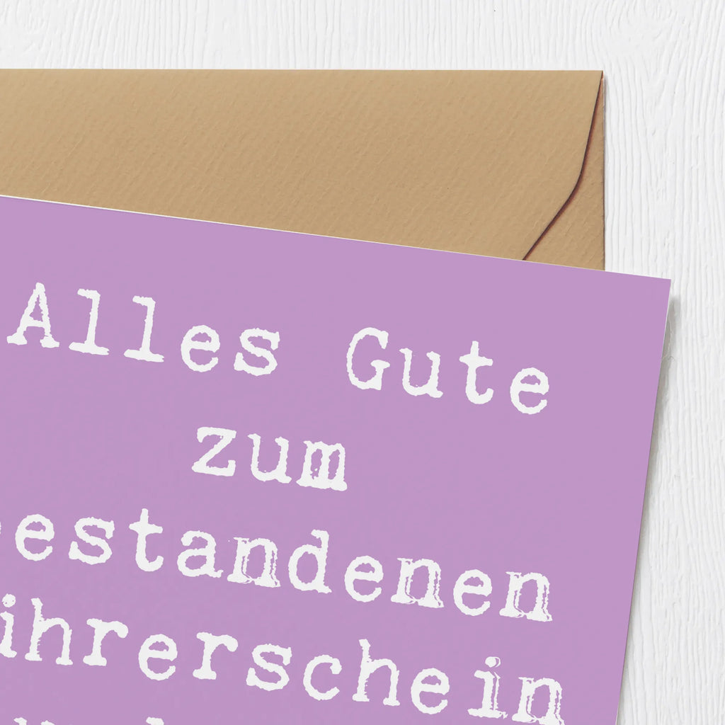 Deluxe Card Saying Alles Gute zum bestandenen Führerschein und gute Fahrt! Glückwunschkarte, doppelkarte, Klappkarte, anlasskarte, faltkarte, Grußkarte, shopify, schöne sprüche, liebe, freude, lebensweisheiten, alltag verschönern, spruch kollektion, geschenkideen, Einzigartig, mr and mrs panda, sprüche, Kreativ, Dekoration, nachhaltige geschenke, zitate, glück, sprüche sammlung, motivation, wanddeko, inspiration, wohnaccessoires, Lächeln