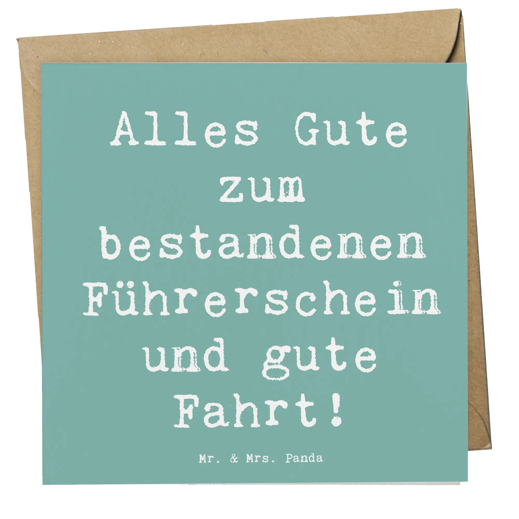 Deluxe Card Saying Alles Gute zum bestandenen Führerschein und gute Fahrt! Glückwunschkarte, doppelkarte, Klappkarte, anlasskarte, faltkarte, Grußkarte, shopify, schöne sprüche, liebe, freude, lebensweisheiten, alltag verschönern, spruch kollektion, geschenkideen, Einzigartig, mr and mrs panda, sprüche, Kreativ, Dekoration, nachhaltige geschenke, zitate, glück, sprüche sammlung, motivation, wanddeko, inspiration, wohnaccessoires, Lächeln
