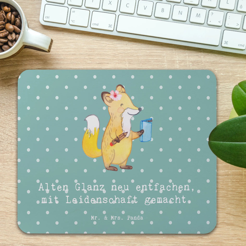 Mouse mat Alten Glanz neu entfachen, mit Leidenschaft gemacht. Mausunterlage, Arbeitszimmer, Mousepad, Büroausstattung, PC Zubehör, Computer zubehör, Mauspad Büro, Mauspad, Designer Mauspad, Einzigartiges Mauspad, Beruf, Ausbildung, Jubiläum, Abschied, Rente, Kollege, Kollegin, Geschenk, Schenken, Arbeitskollege, Mitarbeiter, Firma, Danke, Dankeschön