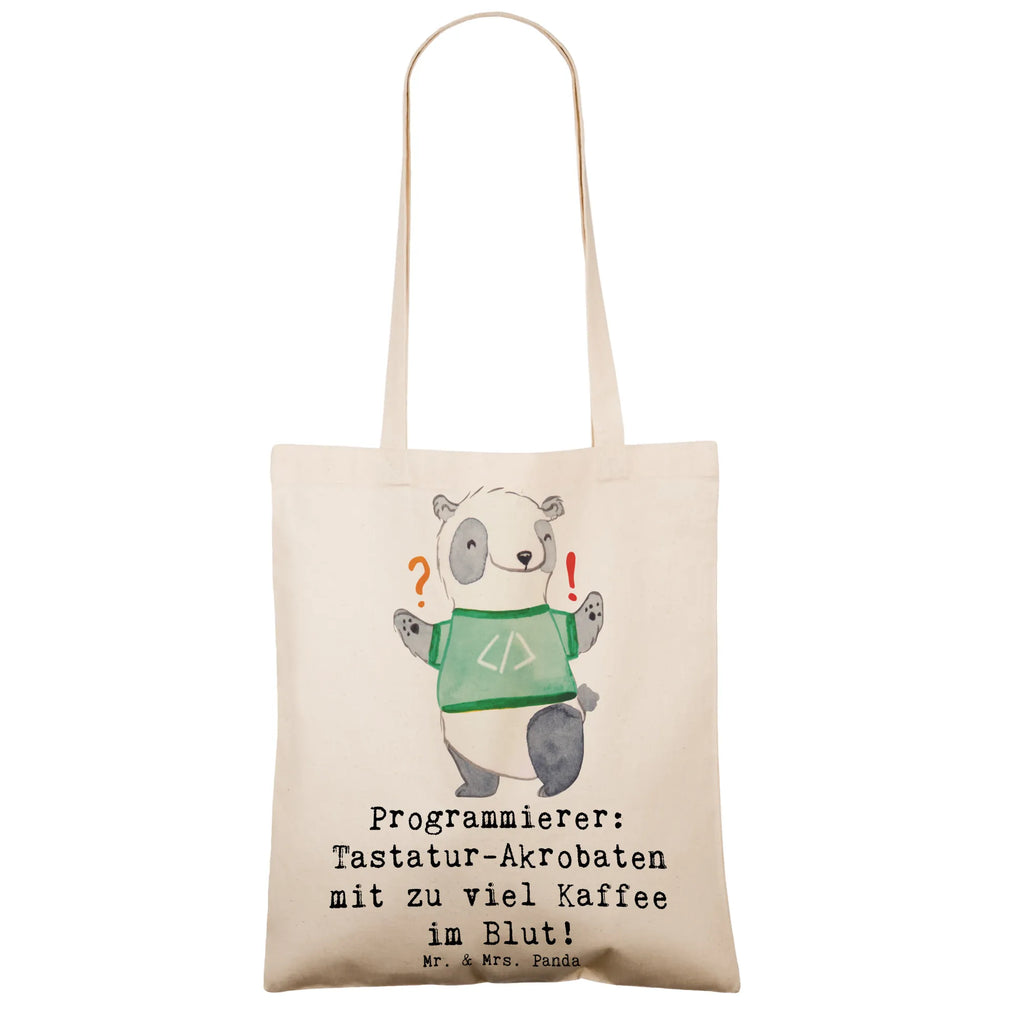 Tote bag Programmierer: Tastatur-Akrobaten mit zu viel Kaffee im Blut! Einkaufstüte, Shopper, Jutebeutel, Strandtasche, Badetasche, Tragetasche, Tasche, Laptoptasche, Umhängetasche, Stofftasche, Beutel, Einkaufstasche, Beuteltasche, Jutetasche, Stoffbeutel, Schultertasche, Beruf, Ausbildung, Jubiläum, Abschied, Rente, Kollege, Kollegin, Geschenk, Schenken, Arbeitskollege, Mitarbeiter, Firma, Danke, Dankeschön