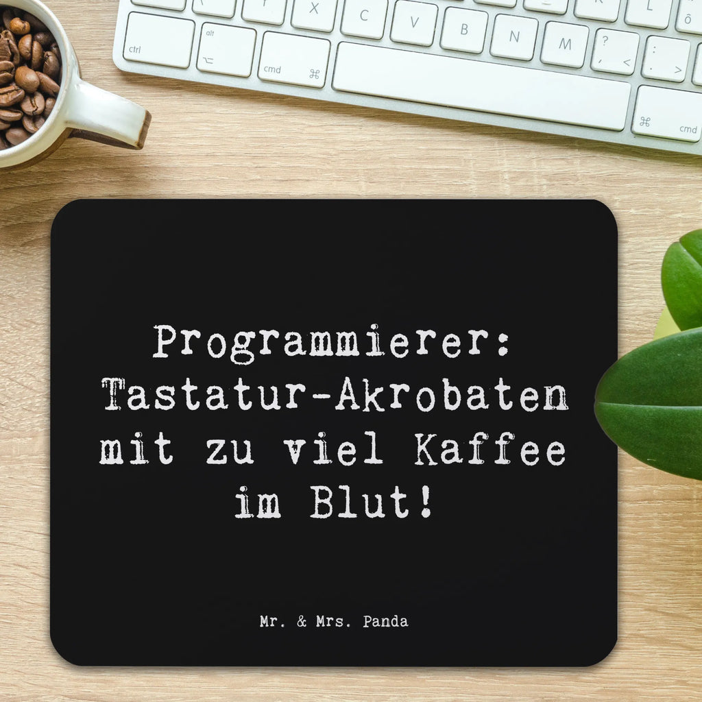 Mouse mat Saying Programmierer: Tastatur-Akrobaten mit zu viel Kaffee im Blut! Mousepad, PC Zubehör, Mauspad Büro, Mausunterlage, Einzigartiges Mauspad, Büroausstattung, Mauspad, Computer zubehör, Designer Mauspad, Arbeitszimmer, Beruf, Ausbildung, Jubiläum, Abschied, Rente, Kollege, Kollegin, Geschenk, Schenken, Arbeitskollege, Mitarbeiter, Firma, Danke, Dankeschön