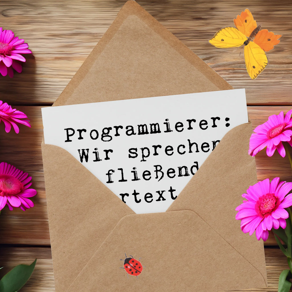 Deluxe Karte Spruch Programmierer Codeflüsterer Klappkarte, Hochzeitskarte, Grußkarte, Hochwertige Grußkarte, Hochwertige Klappkarte, Geburtstagskarte, Karte, Einladungskarte, Glückwunschkarte, Beruf, Ausbildung, Jubiläum, Abschied, Rente, Kollege, Kollegin, Geschenk, Schenken, Arbeitskollege, Mitarbeiter, Firma, Danke, Dankeschön