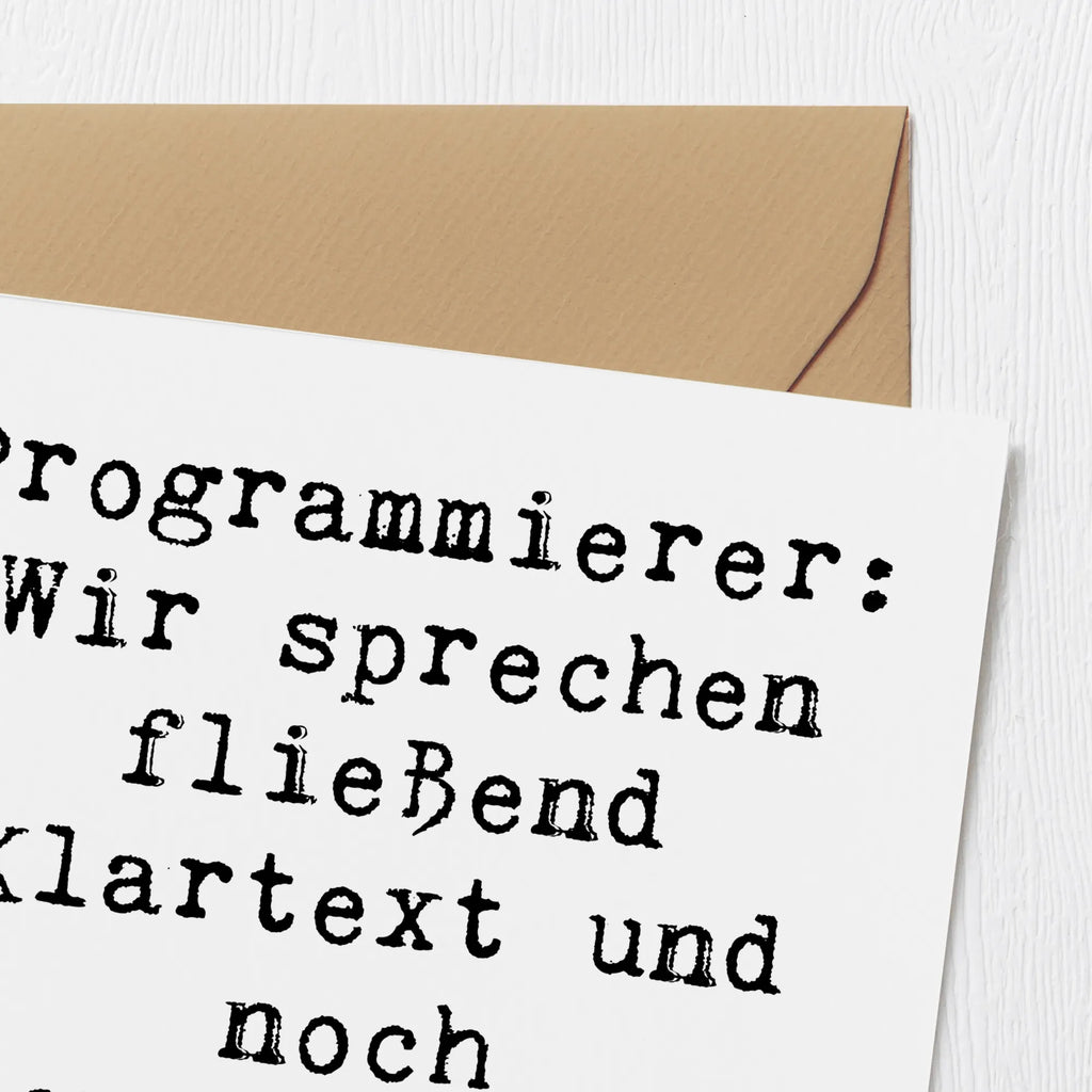 Deluxe Karte Spruch Programmierer Codeflüsterer Klappkarte, Hochzeitskarte, Grußkarte, Hochwertige Grußkarte, Hochwertige Klappkarte, Geburtstagskarte, Karte, Einladungskarte, Glückwunschkarte, Beruf, Ausbildung, Jubiläum, Abschied, Rente, Kollege, Kollegin, Geschenk, Schenken, Arbeitskollege, Mitarbeiter, Firma, Danke, Dankeschön
