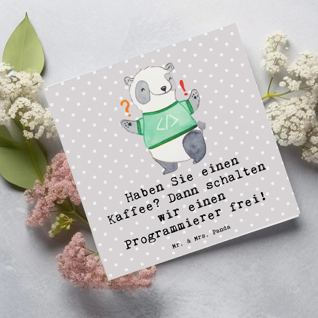 Deluxe Karte Programmierer Kaffeezeit Glückwunschkarte, Klappkarte, Geburtstagskarte, Hochwertige Klappkarte, Karte, Hochzeitskarte, Einladungskarte, Hochwertige Grußkarte, Grußkarte, Beruf, Ausbildung, Jubiläum, Abschied, Rente, Kollege, Kollegin, Geschenk, Schenken, Arbeitskollege, Mitarbeiter, Firma, Danke, Dankeschön