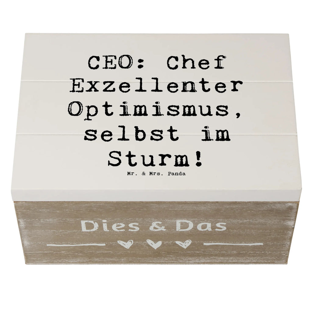 Holzkiste Spruch CEO Optimismus Erinnerungskiste, Erinnerungsbox, XXL, Aufbewahrungsbox, Kiste, Dekokiste, Truhe, Schatulle, Schatzkiste, Geschenkbox, Holzkiste, Geschenkdose, Beruf, Ausbildung, Jubiläum, Abschied, Rente, Kollege, Kollegin, Geschenk, Schenken, Arbeitskollege, Mitarbeiter, Firma, Danke, Dankeschön