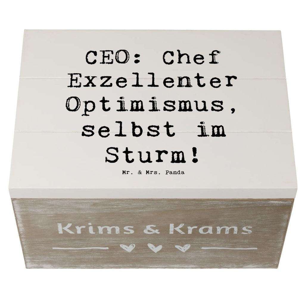 Holzkiste Spruch CEO Optimismus Erinnerungskiste, Erinnerungsbox, XXL, Aufbewahrungsbox, Kiste, Dekokiste, Truhe, Schatulle, Schatzkiste, Geschenkbox, Holzkiste, Geschenkdose, Beruf, Ausbildung, Jubiläum, Abschied, Rente, Kollege, Kollegin, Geschenk, Schenken, Arbeitskollege, Mitarbeiter, Firma, Danke, Dankeschön