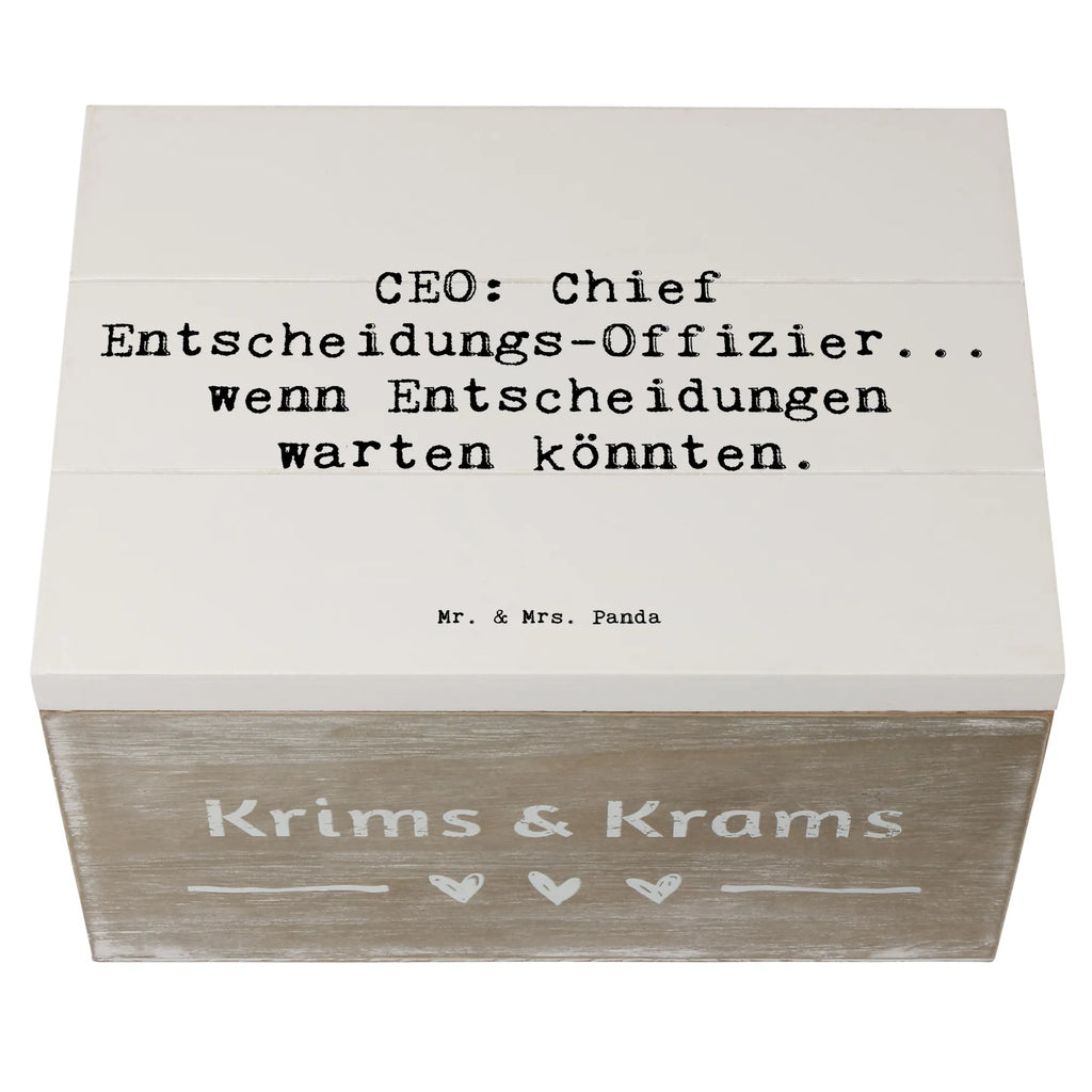 Holzkiste Spruch CEO Entscheidungen Erinnerungsbox, Dekokiste, Holzkiste, Kiste, Schatulle, Geschenkdose, Schatzkiste, Aufbewahrungsbox, Geschenkbox, Erinnerungskiste, Truhe, XXL, Beruf, Ausbildung, Jubiläum, Abschied, Rente, Kollege, Kollegin, Geschenk, Schenken, Arbeitskollege, Mitarbeiter, Firma, Danke, Dankeschön