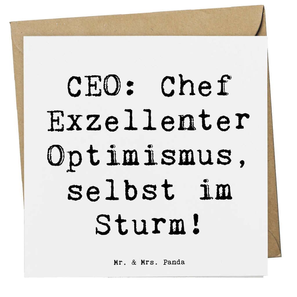 Deluxe Card Saying CEO: Chef Exzellenter Optimismus, selbst im Sturm! Einladungskarte, Karte, Geburtstagskarte, Hochzeitskarte, Klappkarte, Hochwertige Grußkarte, Hochwertige Klappkarte, Glückwunschkarte, Grußkarte, Beruf, Ausbildung, Jubiläum, Abschied, Rente, Kollege, Kollegin, Geschenk, Schenken, Arbeitskollege, Mitarbeiter, Firma, Danke, Dankeschön