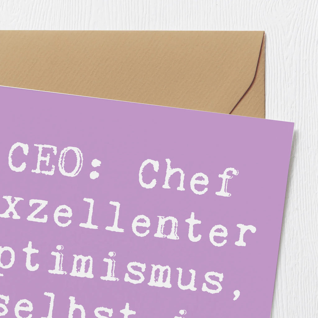 Deluxe Card Saying CEO: Chef Exzellenter Optimismus, selbst im Sturm! Einladungskarte, Karte, Geburtstagskarte, Hochzeitskarte, Klappkarte, Hochwertige Grußkarte, Hochwertige Klappkarte, Glückwunschkarte, Grußkarte, Beruf, Ausbildung, Jubiläum, Abschied, Rente, Kollege, Kollegin, Geschenk, Schenken, Arbeitskollege, Mitarbeiter, Firma, Danke, Dankeschön