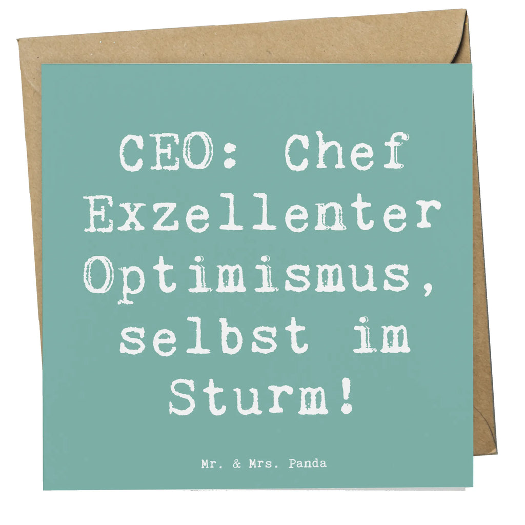 Deluxe Card Saying CEO: Chef Exzellenter Optimismus, selbst im Sturm! Einladungskarte, Karte, Geburtstagskarte, Hochzeitskarte, Klappkarte, Hochwertige Grußkarte, Hochwertige Klappkarte, Glückwunschkarte, Grußkarte, Beruf, Ausbildung, Jubiläum, Abschied, Rente, Kollege, Kollegin, Geschenk, Schenken, Arbeitskollege, Mitarbeiter, Firma, Danke, Dankeschön