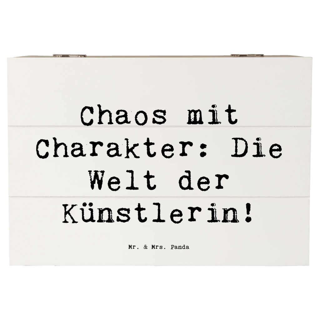 Wooden chest Saying Chaos mit Charakter: Die Welt der Künstlerin! Holzkiste, Schatulle, Geschenkdose, Aufbewahrungsbox, Geschenkbox, Erinnerungsbox, Erinnerungskiste, Truhe, Schatzkiste, Dekokiste, XXL, Kiste, Beruf, Ausbildung, Jubiläum, Abschied, Rente, Kollege, Kollegin, Geschenk, Schenken, Arbeitskollege, Mitarbeiter, Firma, Danke, Dankeschön