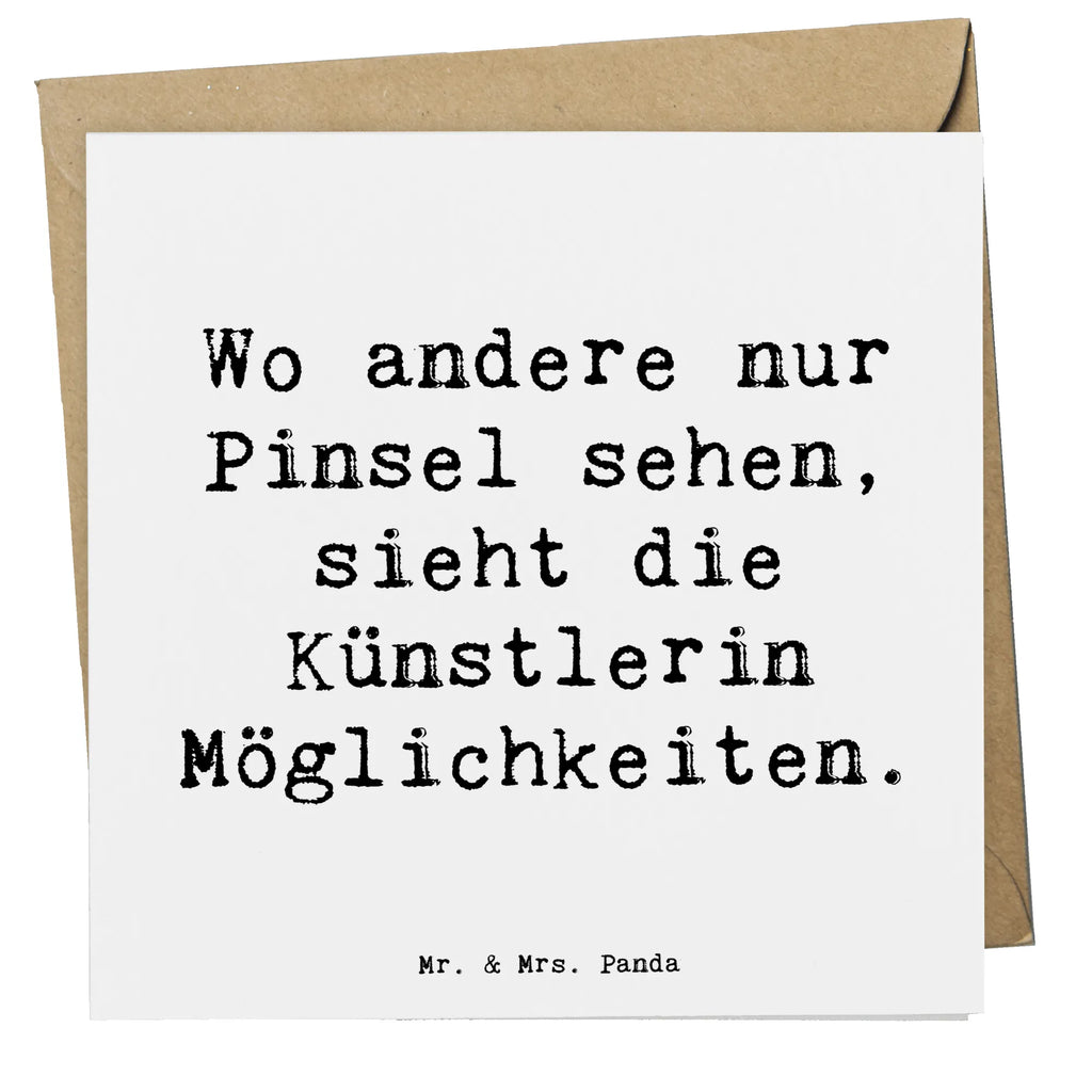 Deluxe Card Saying Wo andere nur Pinsel sehen, sieht die Künstlerin Möglichkeiten. Einladungskarte, Klappkarte, Hochwertige Grußkarte, Hochzeitskarte, Geburtstagskarte, Grußkarte, Glückwunschkarte, Hochwertige Klappkarte, Karte, Beruf, Ausbildung, Jubiläum, Abschied, Rente, Kollege, Kollegin, Geschenk, Schenken, Arbeitskollege, Mitarbeiter, Firma, Danke, Dankeschön