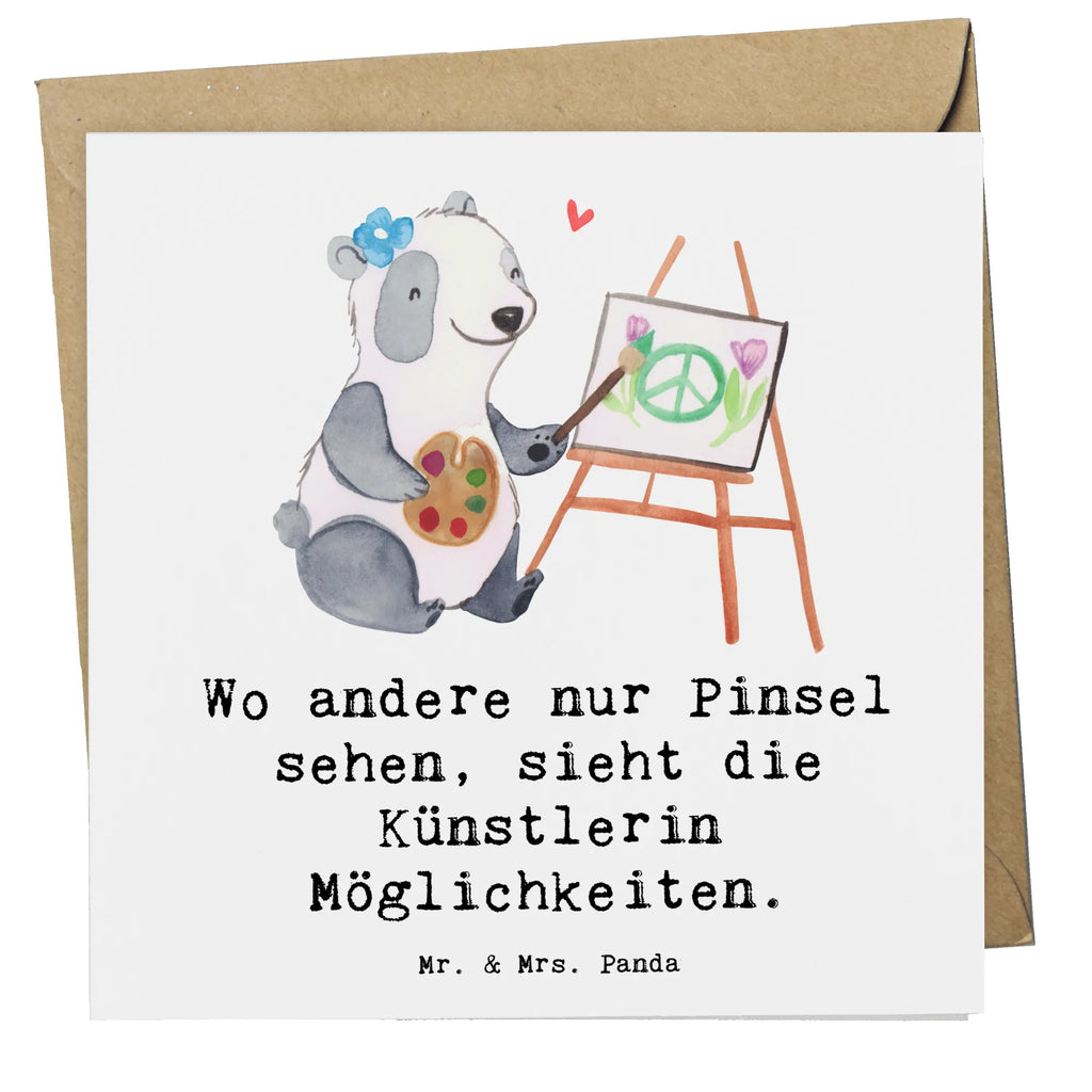 Deluxe Card Wo andere nur Pinsel sehen, sieht die Künstlerin Möglichkeiten. Einladungskarte, Hochwertige Grußkarte, Hochwertige Klappkarte, Karte, Geburtstagskarte, Glückwunschkarte, Grußkarte, Klappkarte, Hochzeitskarte, Beruf, Ausbildung, Jubiläum, Abschied, Rente, Kollege, Kollegin, Geschenk, Schenken, Arbeitskollege, Mitarbeiter, Firma, Danke, Dankeschön