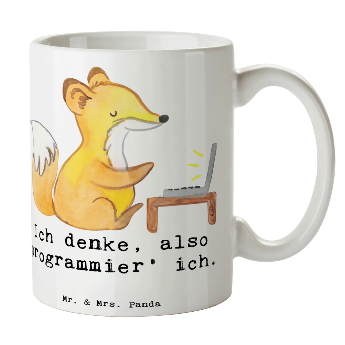 Kubek Ich denke, also programmier' ich. Prezent, Dziękuję, Zawód, Wykształcenie, Jubileusz, Pożegnanie, Emerytura, Kolega, Koleżanka, Dawać, Pracownik, Współpracownik, Dziękuję bardzo