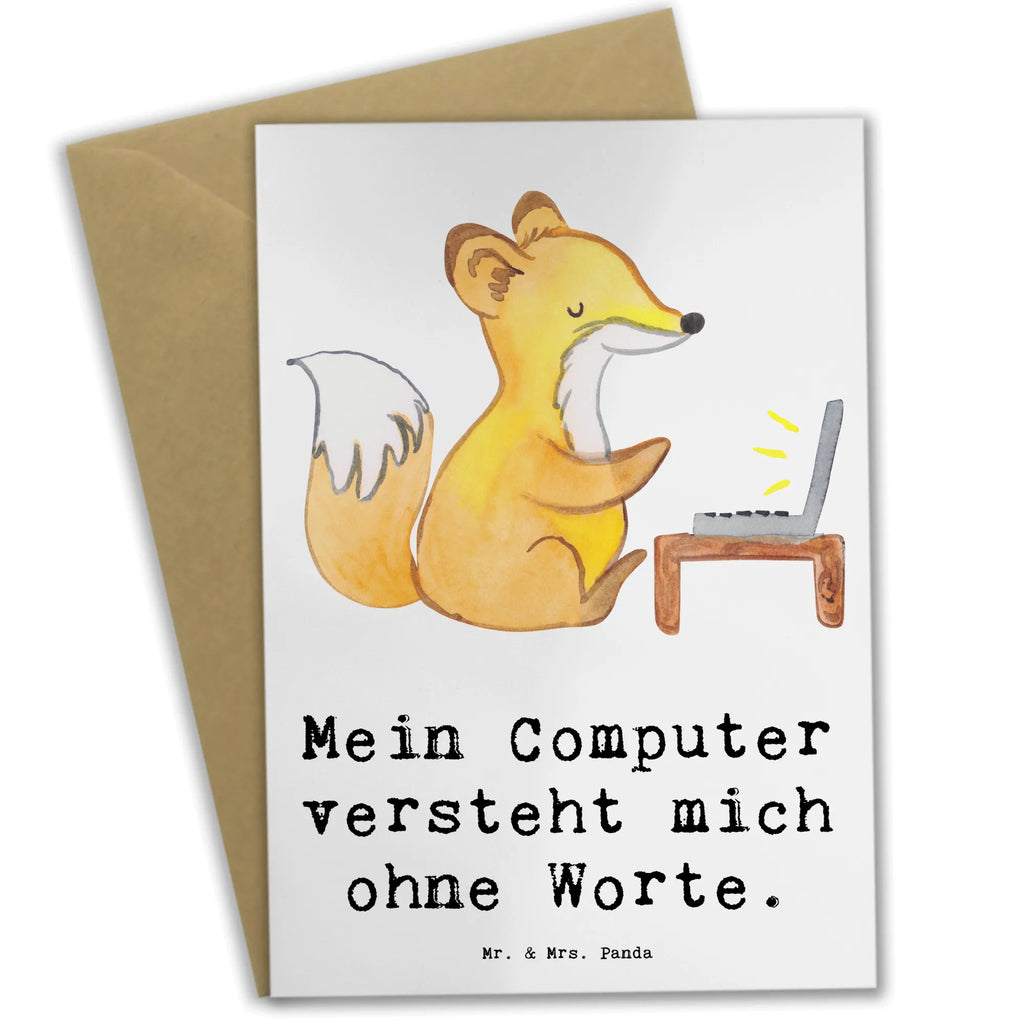 Greetings card Mein Computer versteht mich ohne Worte. Geburtstagskarte, Ansichtskarten, Hochzeitskarte, Klappkarte, Einladungskarte, Grußkarte, Glückwunschkarte, Karte, Beruf, Ausbildung, Jubiläum, Abschied, Rente, Kollege, Kollegin, Geschenk, Schenken, Arbeitskollege, Mitarbeiter, Firma, Danke, Dankeschön
