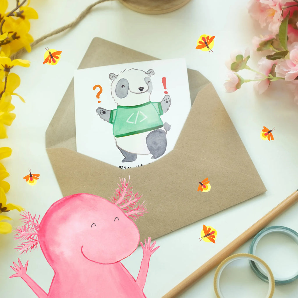 Grußkarte Softwareentwickler Glühbirne Karte, Hochzeitskarte, Geburtstagskarte, Ansichtskarten, Grußkarte, Klappkarte, Einladungskarte, Glückwunschkarte, Beruf, Ausbildung, Jubiläum, Abschied, Rente, Kollege, Kollegin, Geschenk, Schenken, Arbeitskollege, Mitarbeiter, Firma, Danke, Dankeschön