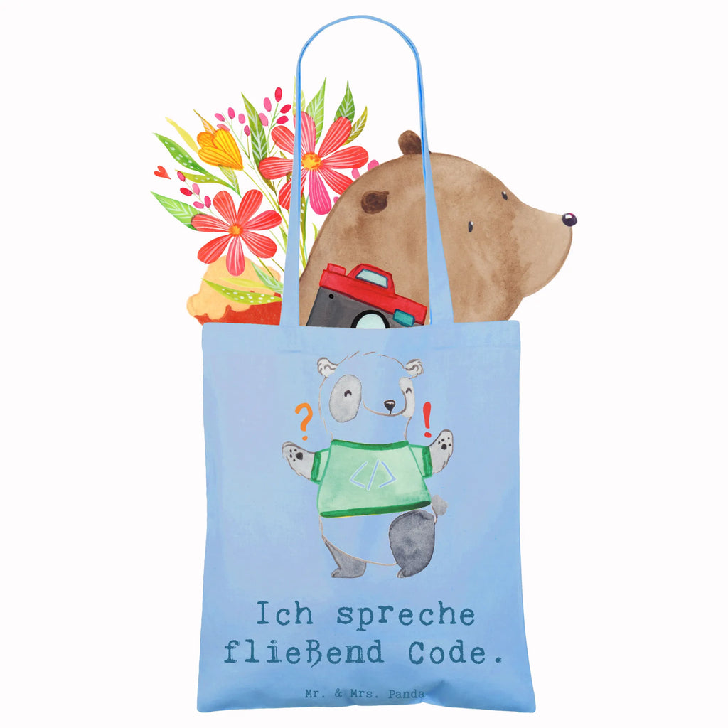 Tote bag Ich spreche fließend Code. Strandtasche, Stoffbeutel, Stofftasche, Badetasche, Shopper, Jutebeutel, Beutel, Schultertasche, Einkaufstüte, Tragetasche, Umhängetasche, Tasche, Beuteltasche, Einkaufstasche, Jutetasche, Laptoptasche, Beruf, Ausbildung, Jubiläum, Abschied, Rente, Kollege, Kollegin, Geschenk, Schenken, Arbeitskollege, Mitarbeiter, Firma, Danke, Dankeschön
