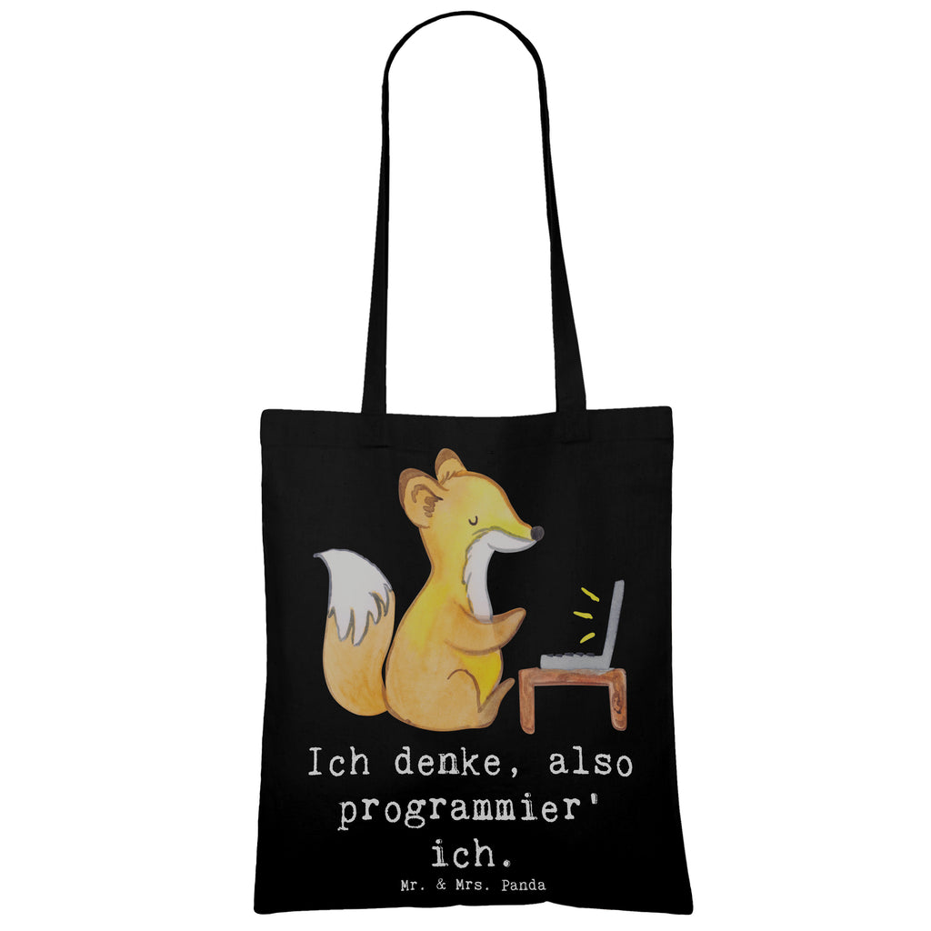 Tote bag Ich denke, also programmier' ich. Strandtasche, Beuteltasche, Jutebeutel, Stofftasche, Einkaufstasche, Laptoptasche, Tasche, Stoffbeutel, Jutetasche, Beutel, Einkaufstüte, Badetasche, Tragetasche, Shopper, Schultertasche, Umhängetasche, Beruf, Ausbildung, Jubiläum, Abschied, Rente, Kollege, Kollegin, Geschenk, Schenken, Arbeitskollege, Mitarbeiter, Firma, Danke, Dankeschön