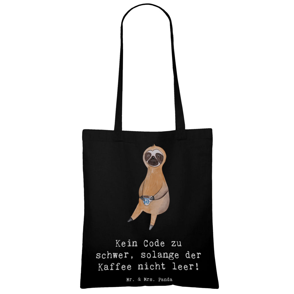 Tote bag Kein Code zu schwer, solange der Kaffee nicht leer! Einkaufstüte, Schultertasche, Tasche, Umhängetasche, Stoffbeutel, Beutel, Badetasche, Laptoptasche, Jutetasche, Beuteltasche, Shopper, Stofftasche, Jutebeutel, Tragetasche, Einkaufstasche, Strandtasche, Beruf, Ausbildung, Jubiläum, Abschied, Rente, Kollege, Kollegin, Geschenk, Schenken, Arbeitskollege, Mitarbeiter, Firma, Danke, Dankeschön