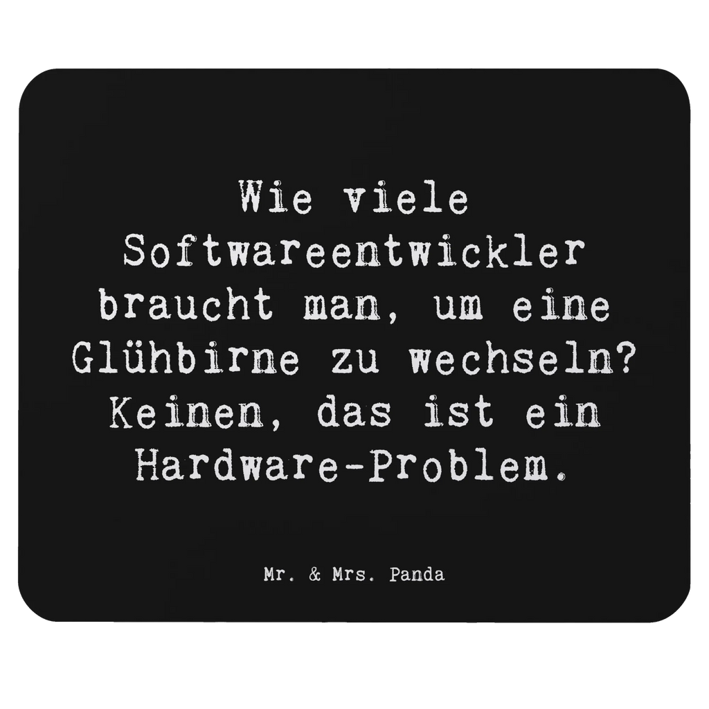 Mouse mat Saying Wie viele Softwareentwickler braucht man, um eine Glühbirne zu wechseln? Keinen, das ist ein Hardware-Problem. Mousepad, Büroausstattung, Mausunterlage, Arbeitszimmer, PC Zubehör, Computer zubehör, Designer Mauspad, Mauspad, Einzigartiges Mauspad, Mauspad Büro, Beruf, Ausbildung, Jubiläum, Abschied, Rente, Kollege, Kollegin, Geschenk, Schenken, Arbeitskollege, Mitarbeiter, Firma, Danke, Dankeschön