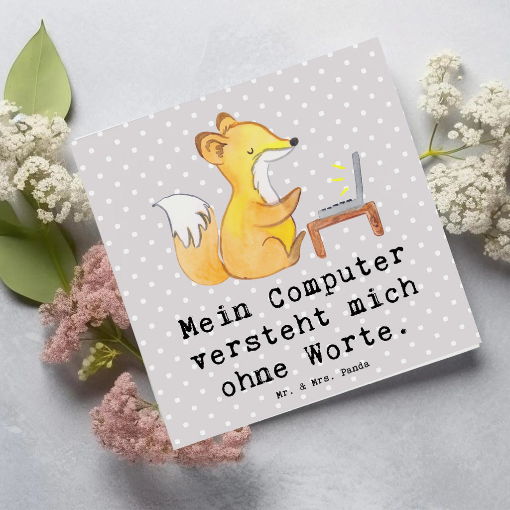 Deluxe Card Mein Computer versteht mich ohne Worte. Klappkarte, Hochwertige Grußkarte, Geburtstagskarte, Hochzeitskarte, Glückwunschkarte, Einladungskarte, Karte, Hochwertige Klappkarte, Grußkarte, Beruf, Ausbildung, Jubiläum, Abschied, Rente, Kollege, Kollegin, Geschenk, Schenken, Arbeitskollege, Mitarbeiter, Firma, Danke, Dankeschön
