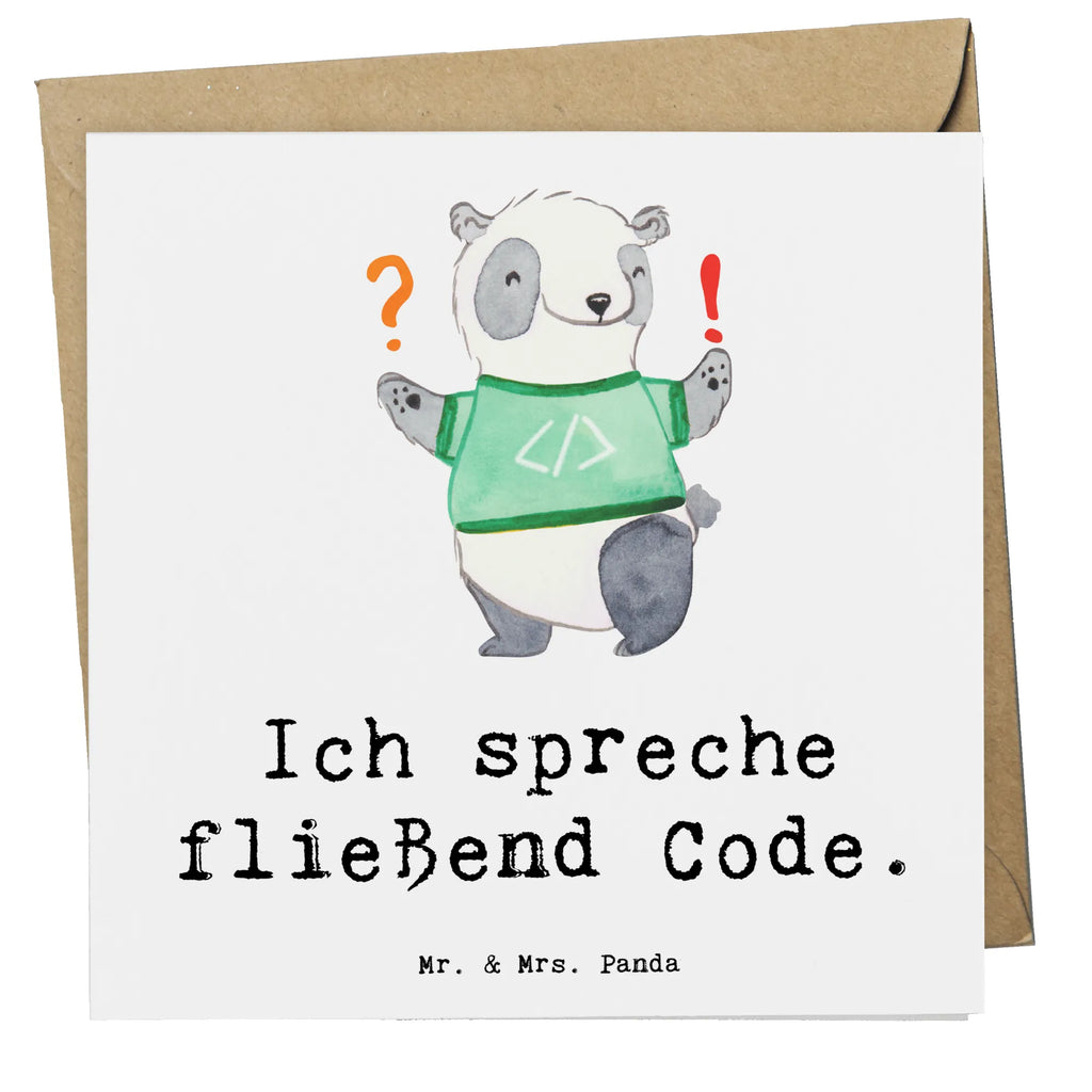 Deluxe Card Ich spreche fließend Code. Klappkarte, Hochwertige Klappkarte, Einladungskarte, Hochzeitskarte, Karte, Geburtstagskarte, Hochwertige Grußkarte, Glückwunschkarte, Grußkarte, Beruf, Ausbildung, Jubiläum, Abschied, Rente, Kollege, Kollegin, Geschenk, Schenken, Arbeitskollege, Mitarbeiter, Firma, Danke, Dankeschön
