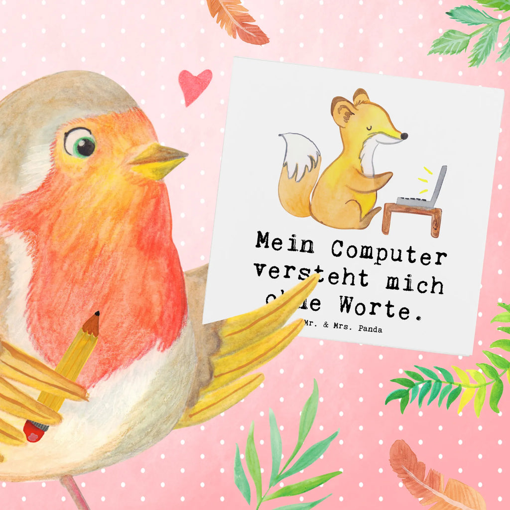 Deluxe Card Mein Computer versteht mich ohne Worte. Klappkarte, Hochwertige Grußkarte, Geburtstagskarte, Hochzeitskarte, Glückwunschkarte, Einladungskarte, Karte, Hochwertige Klappkarte, Grußkarte, Beruf, Ausbildung, Jubiläum, Abschied, Rente, Kollege, Kollegin, Geschenk, Schenken, Arbeitskollege, Mitarbeiter, Firma, Danke, Dankeschön