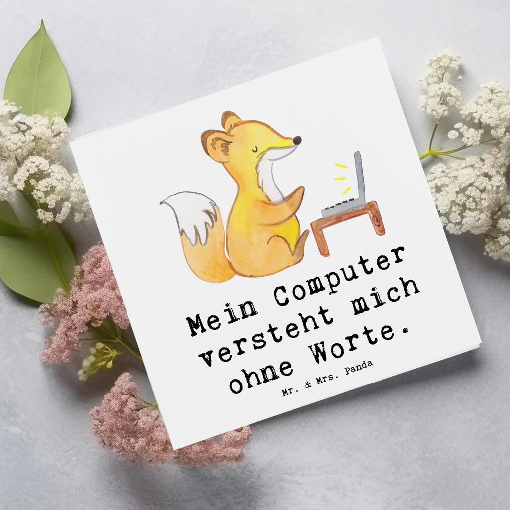 Deluxe Card Mein Computer versteht mich ohne Worte. Klappkarte, Hochwertige Grußkarte, Geburtstagskarte, Hochzeitskarte, Glückwunschkarte, Einladungskarte, Karte, Hochwertige Klappkarte, Grußkarte, Beruf, Ausbildung, Jubiläum, Abschied, Rente, Kollege, Kollegin, Geschenk, Schenken, Arbeitskollege, Mitarbeiter, Firma, Danke, Dankeschön